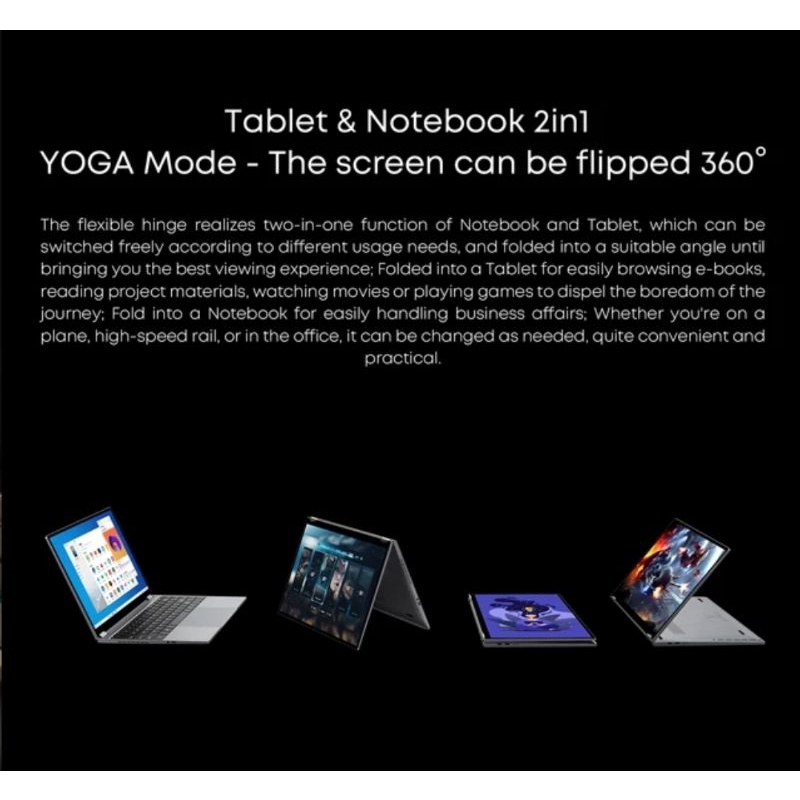 Chuwi Freebook Laptop 2022 N5100 13.5&quot; 12/512GB Yoga 360° Windows 11