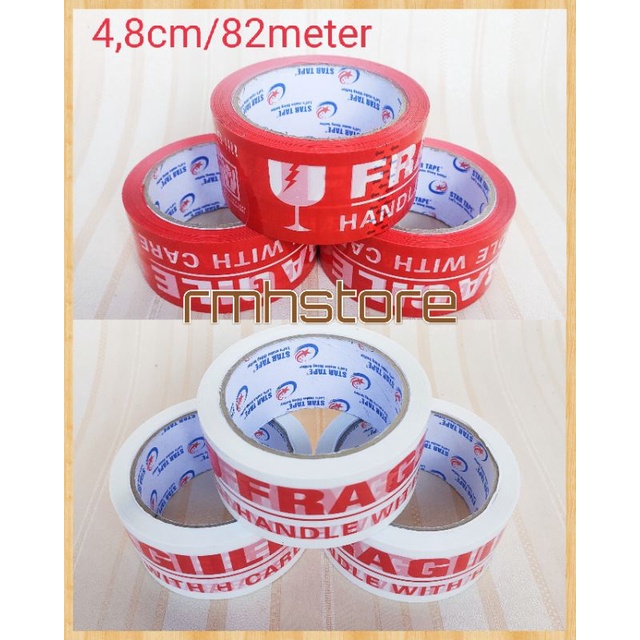 

Lakban fragile star tape 48mm/90yard lakban serbaguna isolasi packing