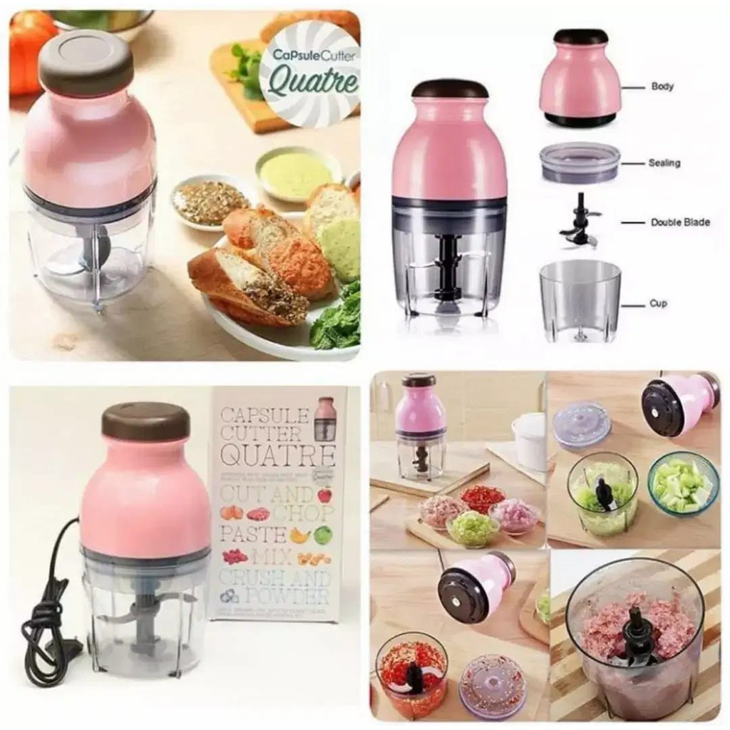 Blender Capsul Cutter Quatre warna Blender Kapsul Capsule Penggiling Pencacah Daging Buah Dan Sayur