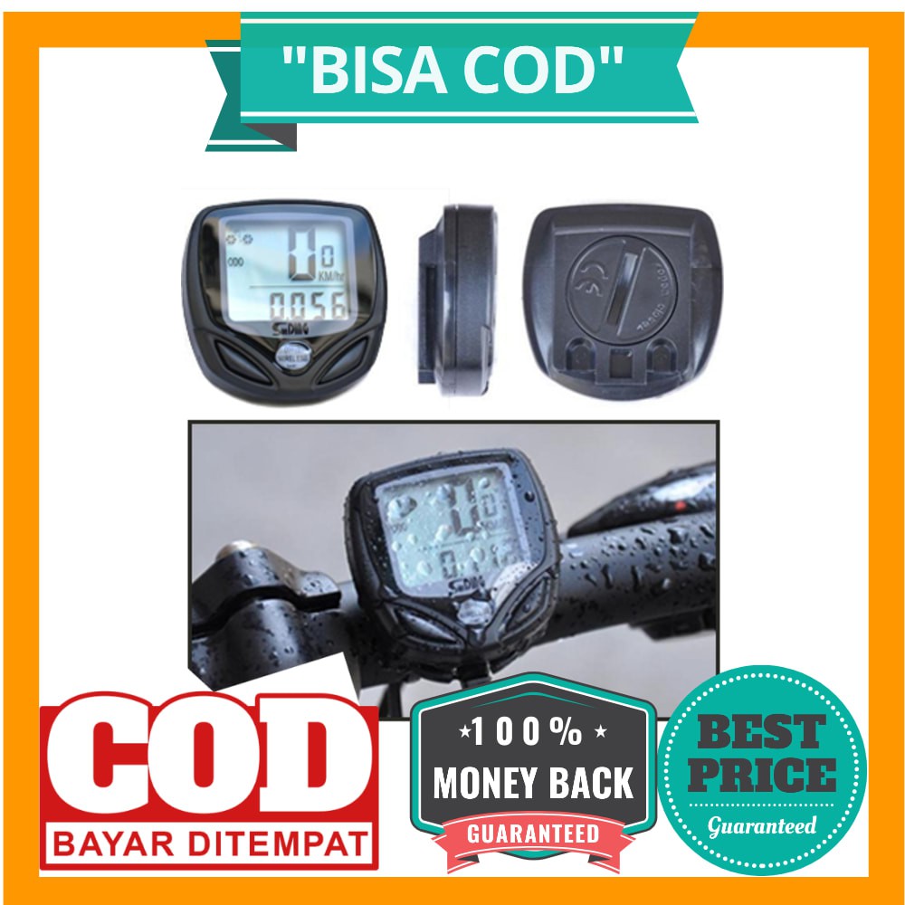 BISA COD Speedometer Sepeda Wireless Display LCD - SD-548C - Black