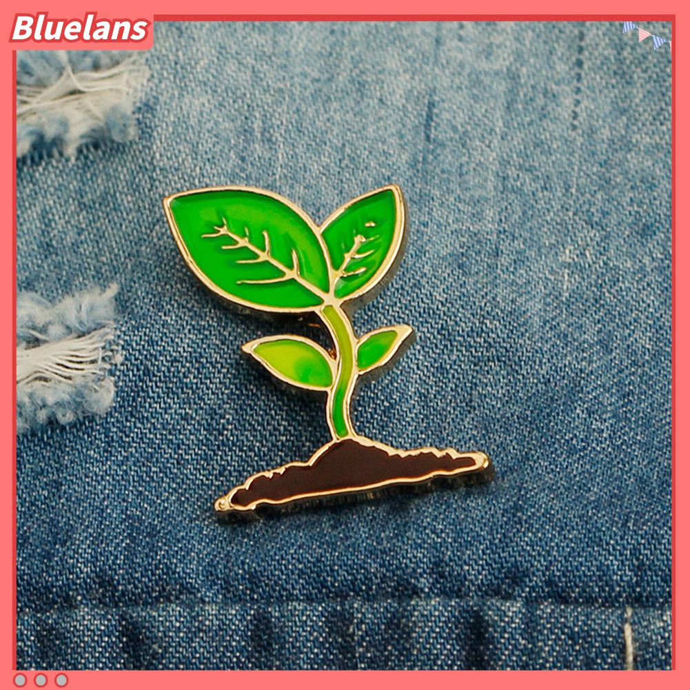 Bros Pin Mini Bentuk Daun Kacang Polong Untuk Pria Dan Wanita