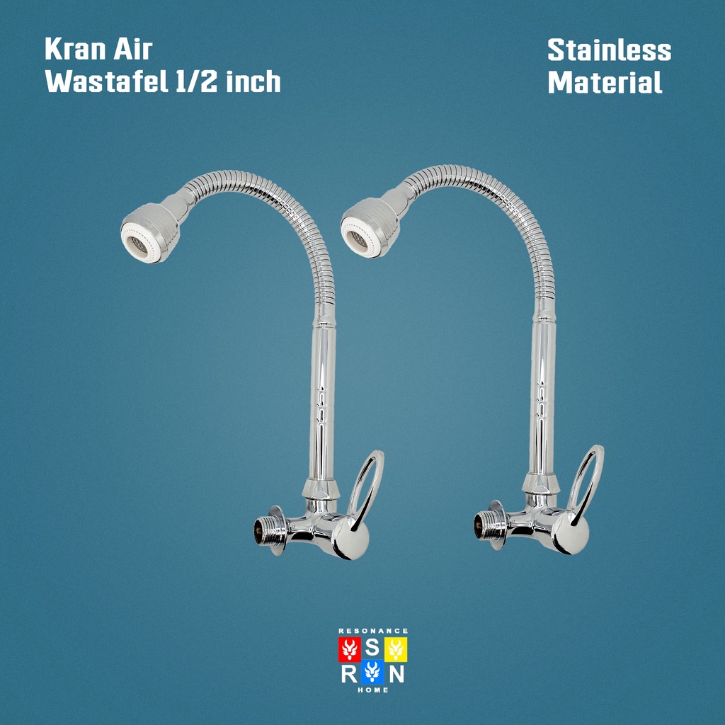 Kran Angsa Flexibel Kepala Pendek / Keran Cuci Dapur Stainless Resonance Home