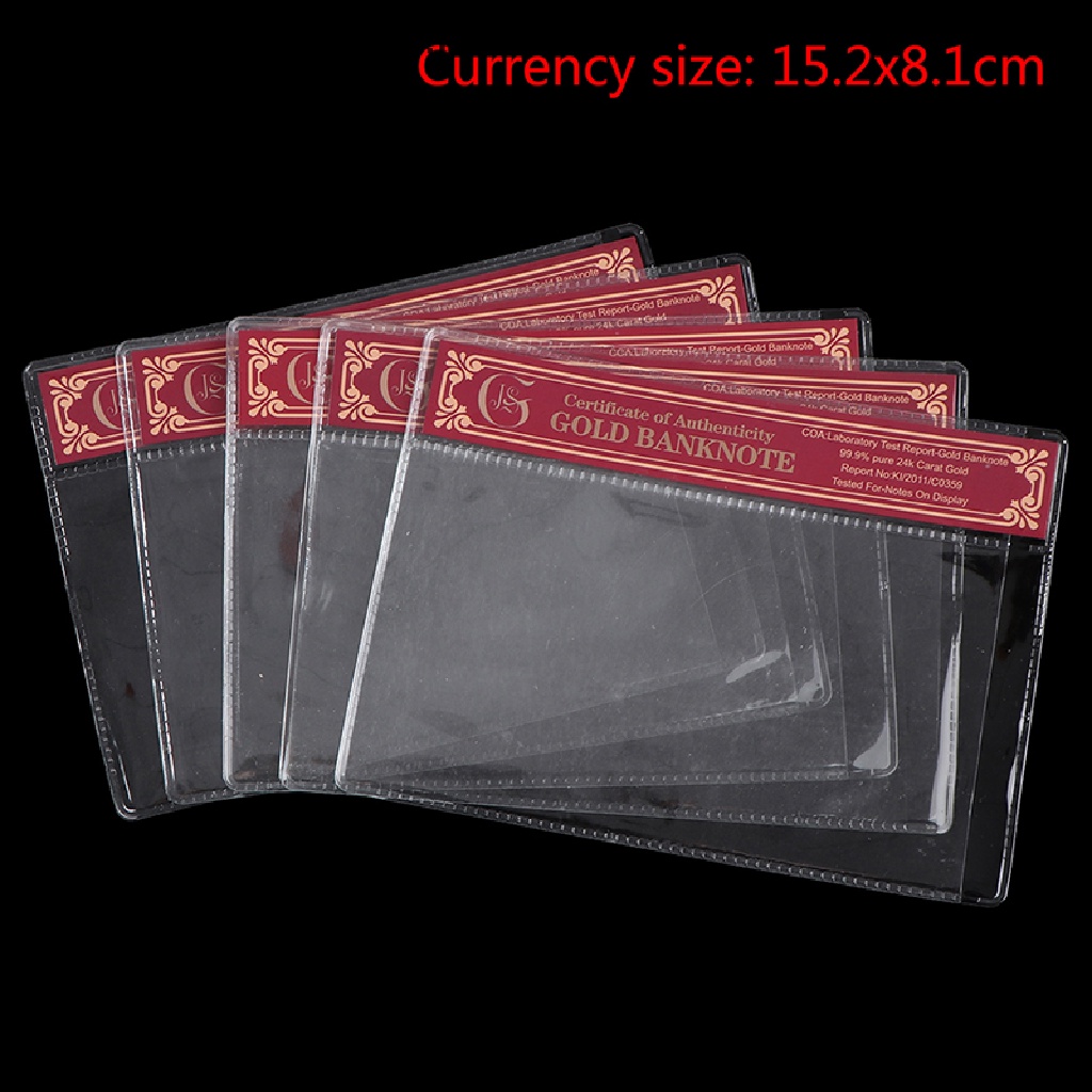 1 Pc Uang Kertas Bahan Plastik PVC Warna Emas