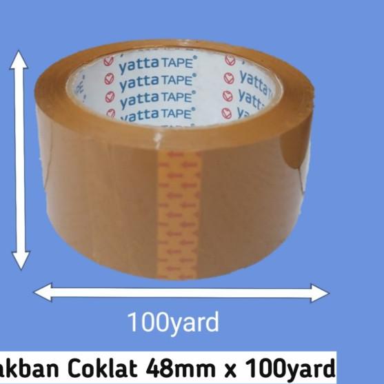 

✰ Lakban Yatta Tape/Merah/Bening 100 yard (Slop @ 6 Roll) - Cokelat ➭