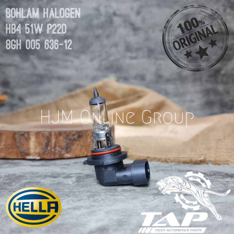 BOHLAM LAMPU HALOGEN HELLA HB4 12V 51W ORIGINAL