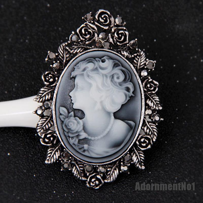 (Adornmentno1) 1pc Bros Pin Wanita Desain Cameo Victoria Hias Kristal Untuk Pesta Nikah