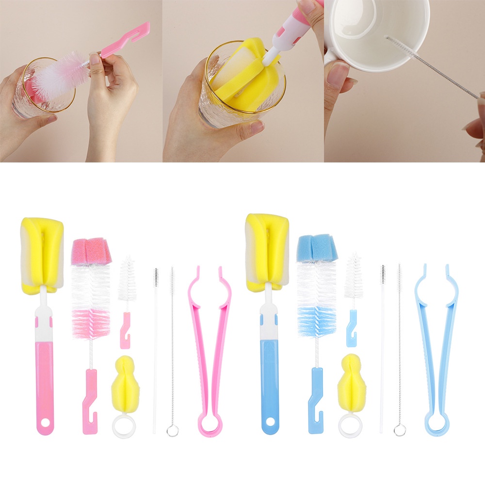 Grosir - H993 Sikat Botol 7 In 1 / Pembersih Dot Botol Susu / Baby Bottle Brush / Pembersih Botol