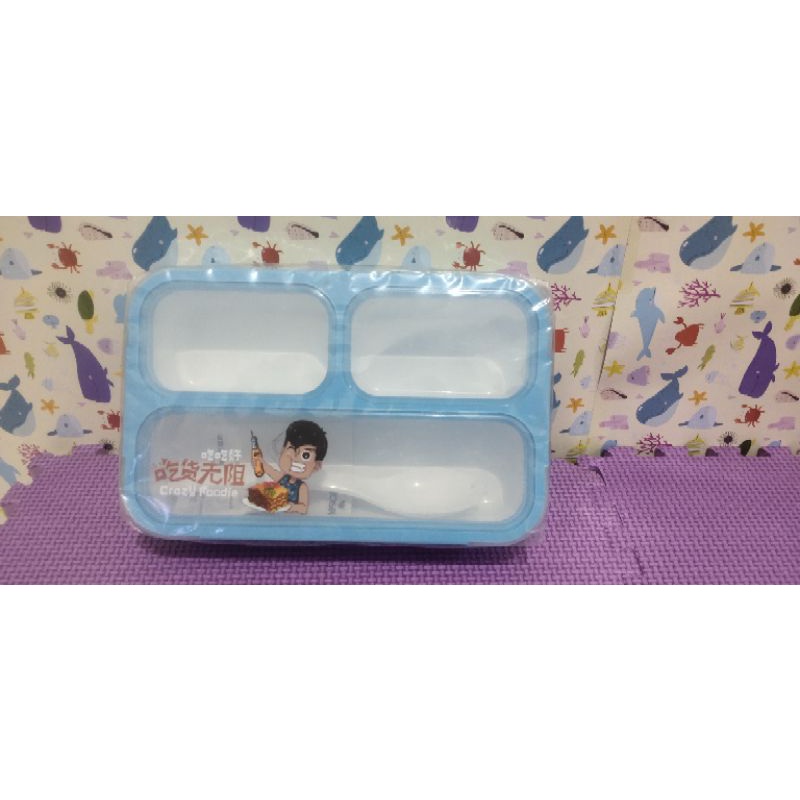 kotak makan sekat 3 capitan lock n lock
