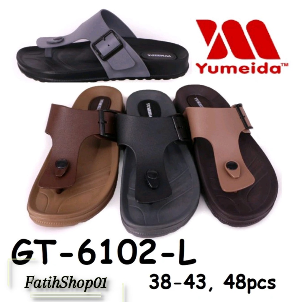 sandal jepit laki-laki yumeida GT 6102 L ukuran 38-43 cinta produk Indonesia