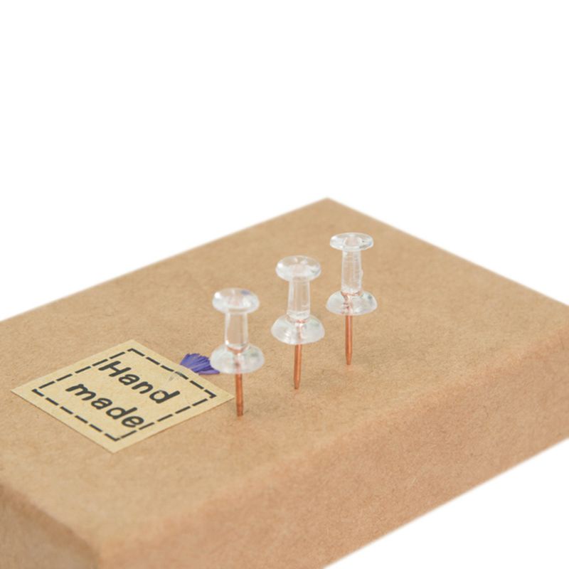 Mary 100 Pcs Transparan Rose Gold Push Pins Thumbtack Papan Jempol Pin Gambar Foto