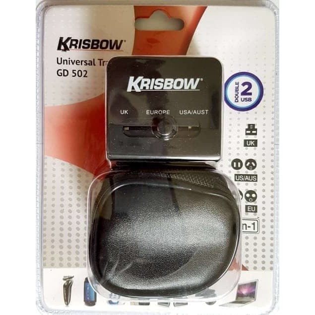 ACE KRISBOW UNIVERSAL TRAVEL ADAPTER USB / CONVERTER COLOKAN LISTRIK INTERNASIONAL ADAPTOR