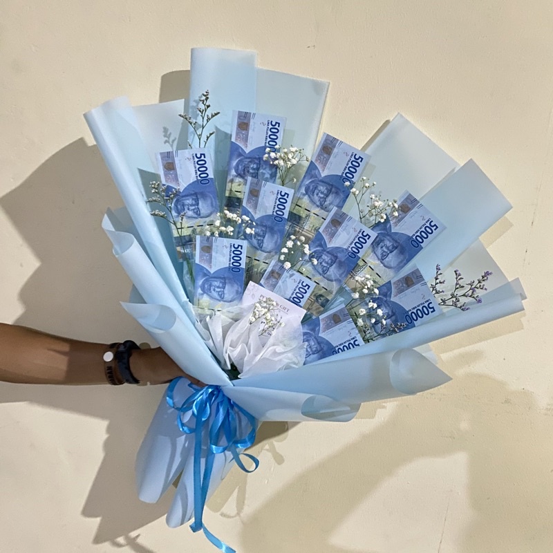 Money Bouquet 10 lembar pecahan 50rb