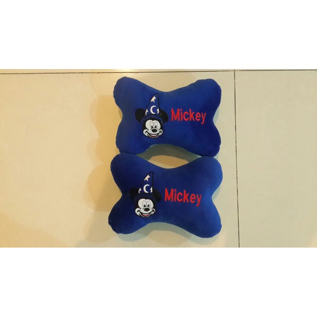 Bantal Mobil Only Exclusive Mickey Biru