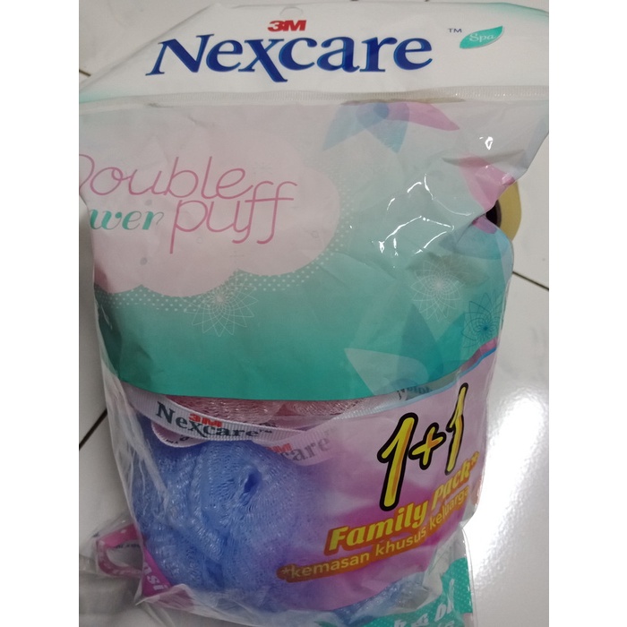 Puff-Shower- 3M Nexcare Double Shower Puff / Spon Mandi -Shower-Puff.