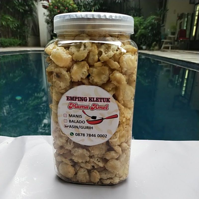 

emping melinjo/kletuk asin gurih,450 g