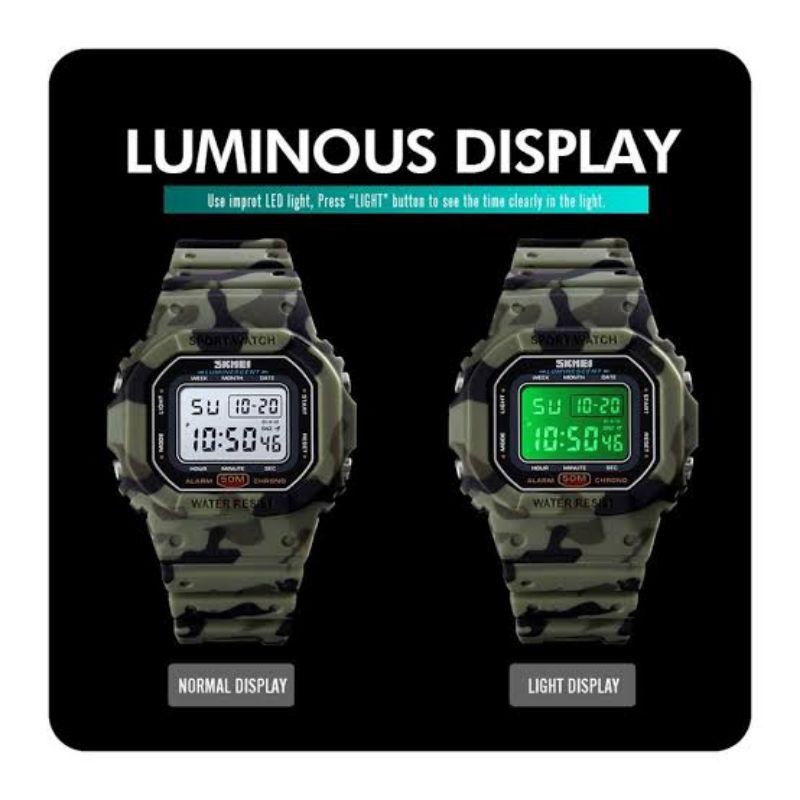 JAM TANGAN PRIA SKMEI ORIGINAL 1608 ARMY TACTICAL WATERRESIST