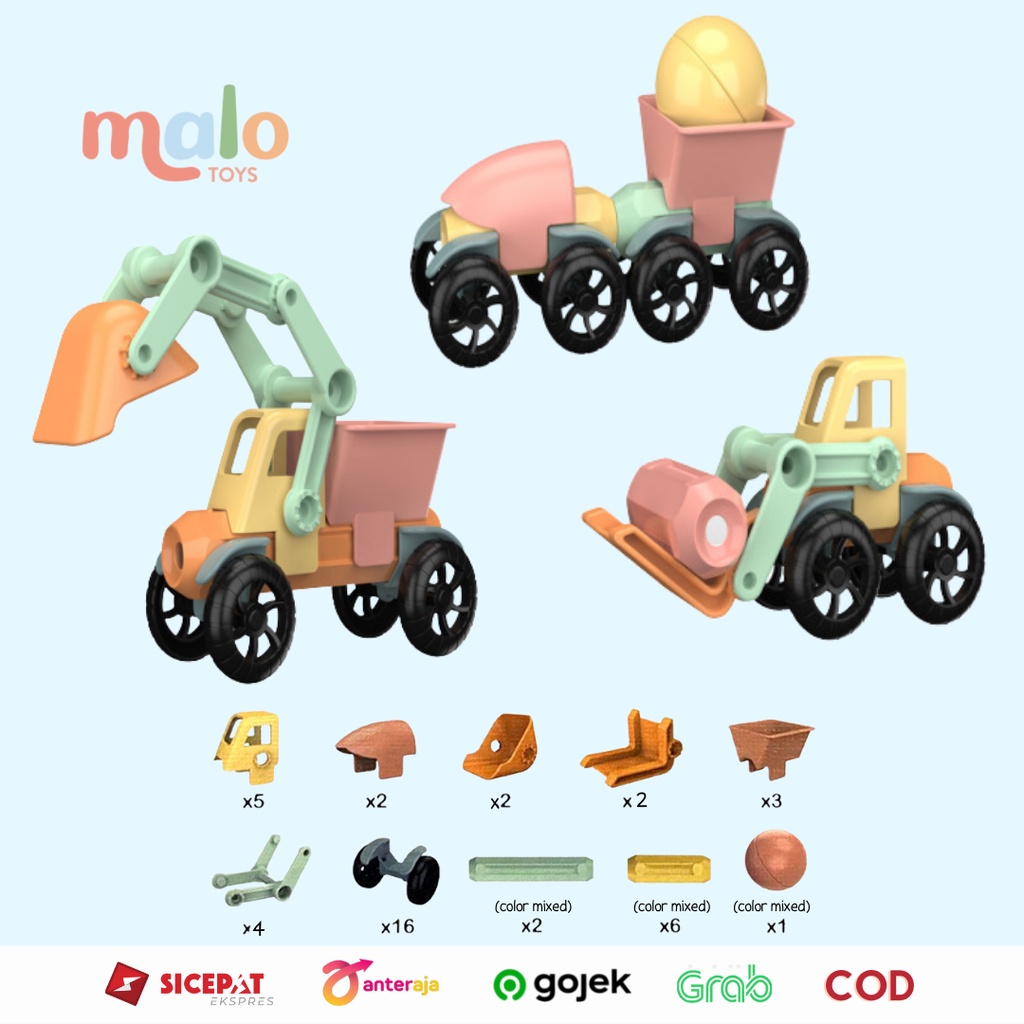 Jual MALOTOYS DIY Trucks Cars Mobil Mobilan Sticks