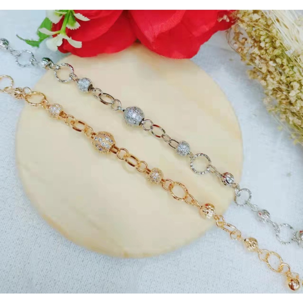 Gelang Xuping Bola Permata Lapis Emas Perhiasan B223