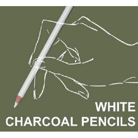 White Carcoal Pencil - Pensil Arang Putih