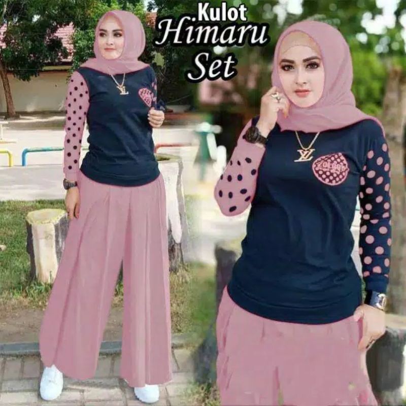 XOS - SET HIMARU / SETELAN REUNIAN / FASHION MUSLIMA / COD✅ (Good Quality)