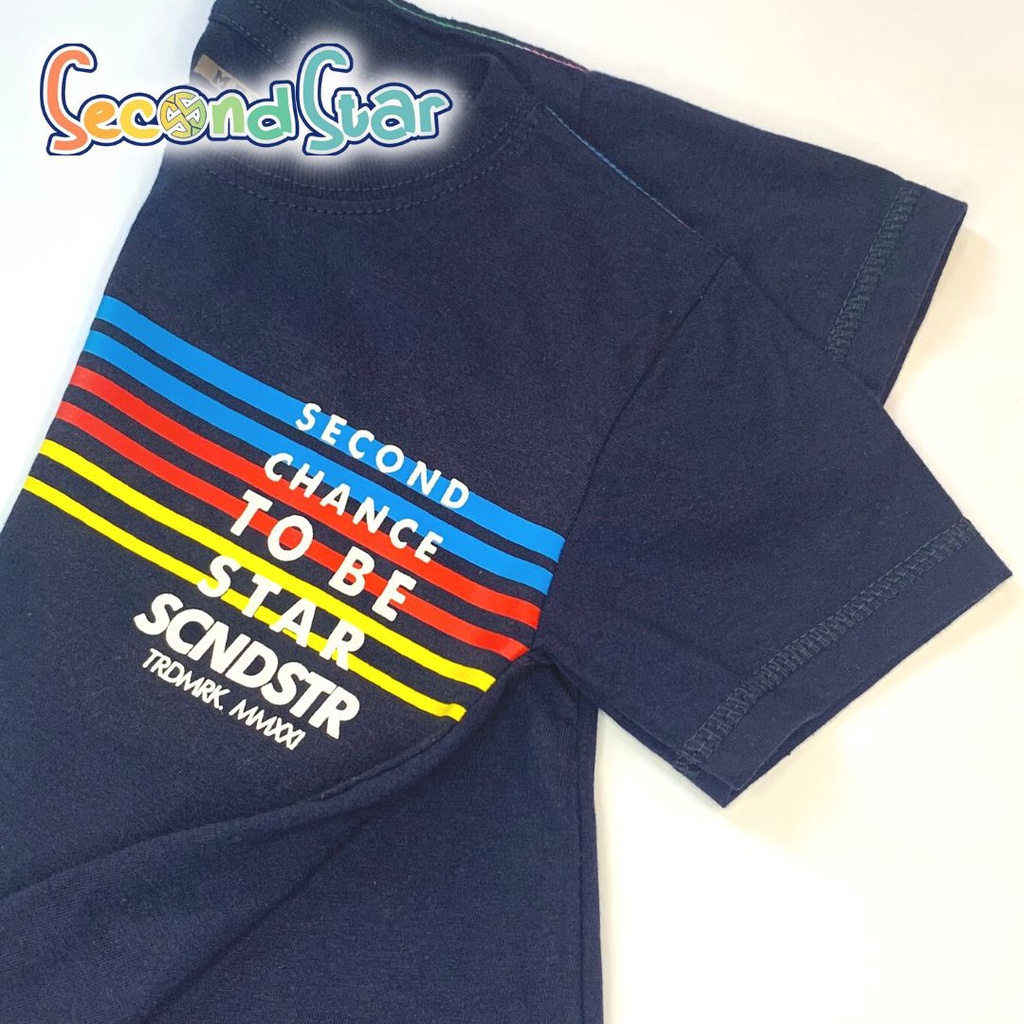 Second Star baju anak laki - laki  Kaos oblong 1 - 12 tahun warna navy