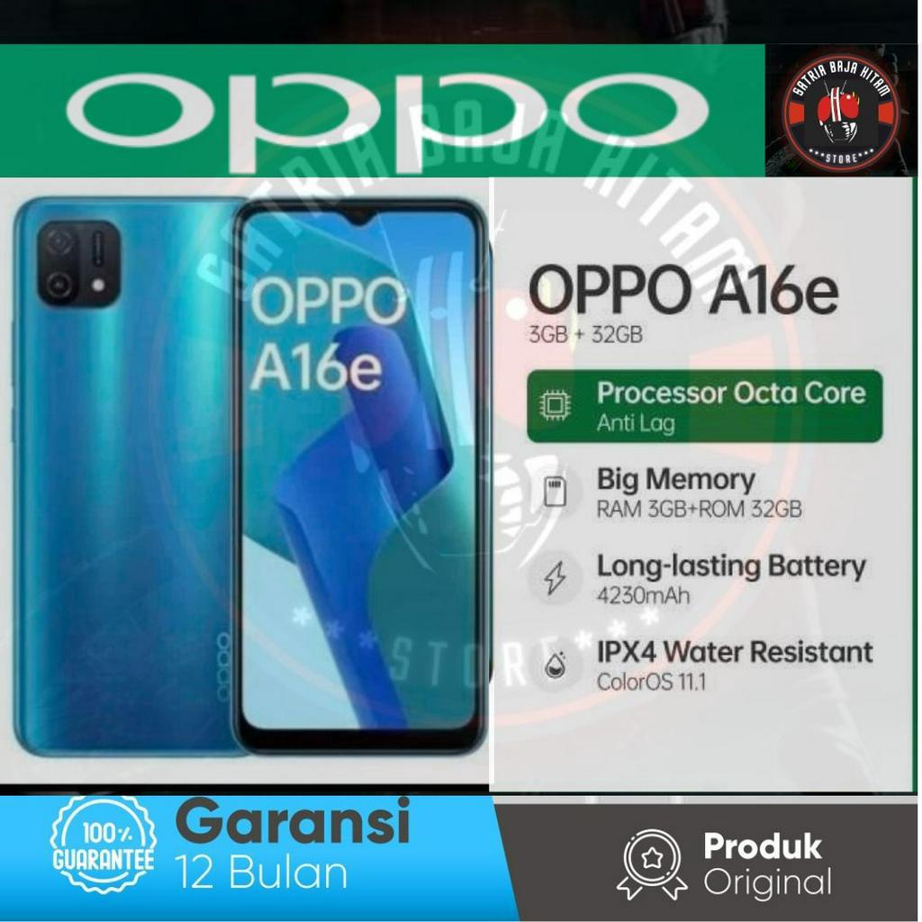 OPPO A16e RAM 3/32GB-GARANSI RESMI OPPO RESMI