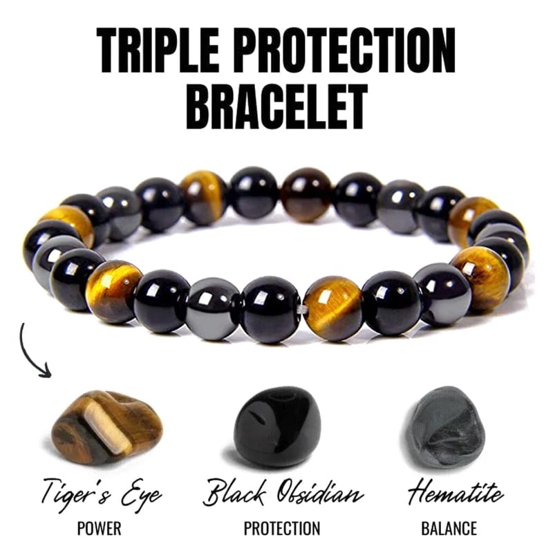 Gelang Kesehatan Hematit Triple Protection Bracelet Pira dan Wanita