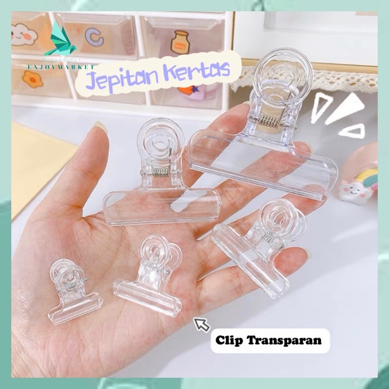 

Paper Clip Plastik Bening Klip Penjepit Kertas Foto dan File Ukuran Kecil Untuk Sekolah / Kantor
