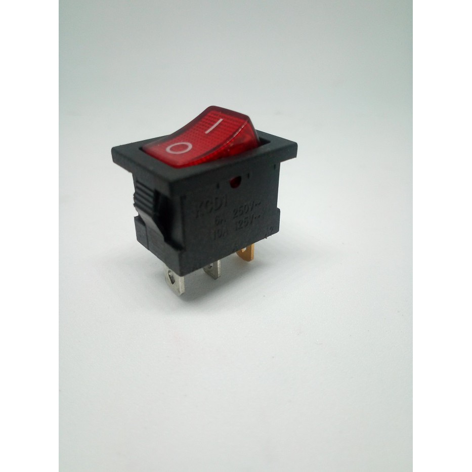 Saklar on off switch kaki 3 + lampu/ KCD 1