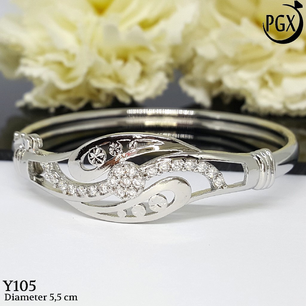 PGX Gelang Xuping Wanita Bangkok Bangle Aksesoris Perhiasan Lapis Emas - Y105