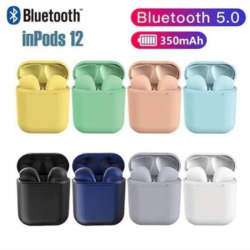 Headset Bluetooth TWS Inpods 12 Macaron