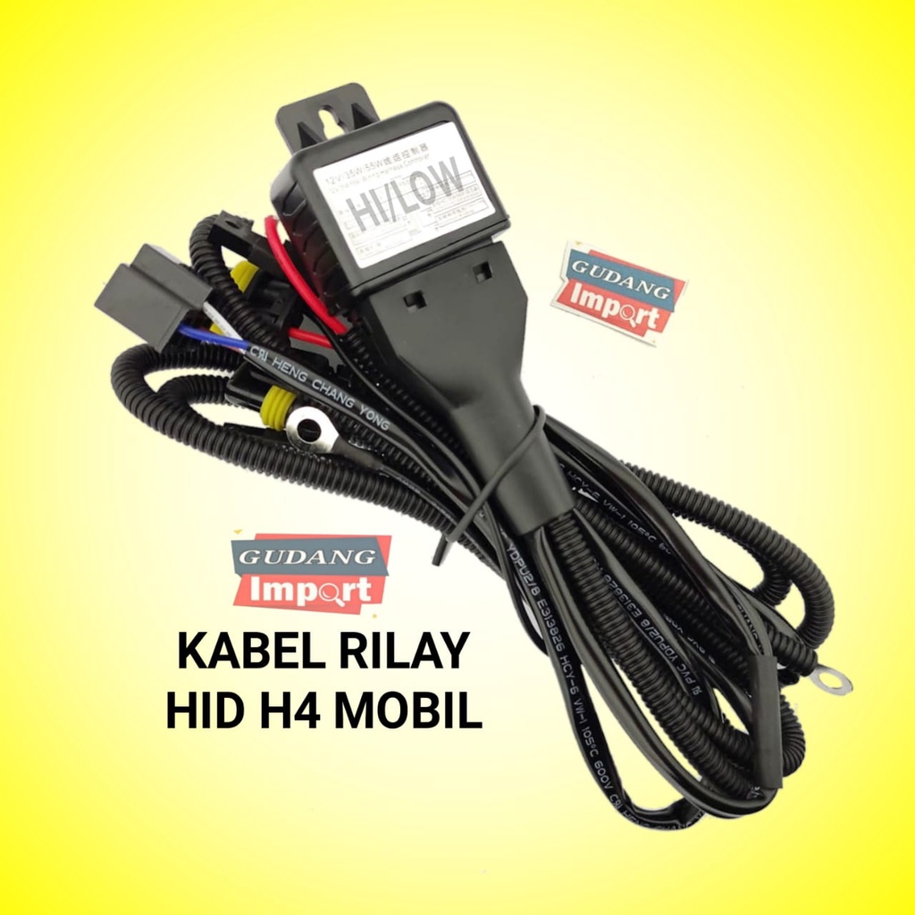 KABEL RILAY SET HID UNIVERSAL H4 H1 H11 H7 CABANG 2