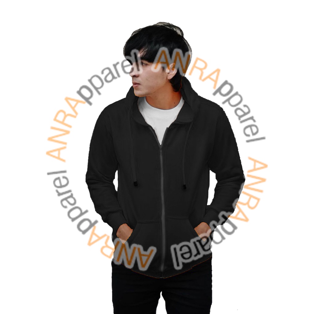 SWEATER HOODIE RESLETING PRIA - Jaket Sweater Zipper Polos