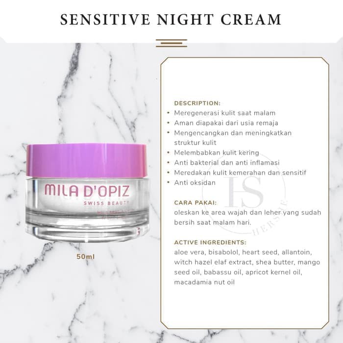 MILA D'OPIZ Sensitive Night Cream 50ml / MILADOPIZ Sensitive NIGHT