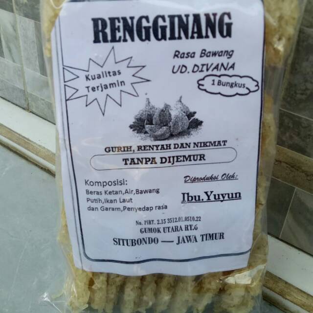 

Rengginang bawang dan terasi udang