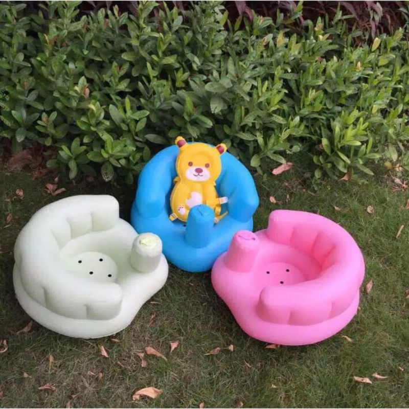 Sofa Bebek Bayi Anak Angin Bahan PVC Ada Musik Baby Duduk diam Makan