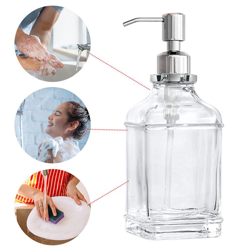 Populer Dispenser Sabun 300 /550ml Label Bening Antik Tipe Press Cuci Tangan