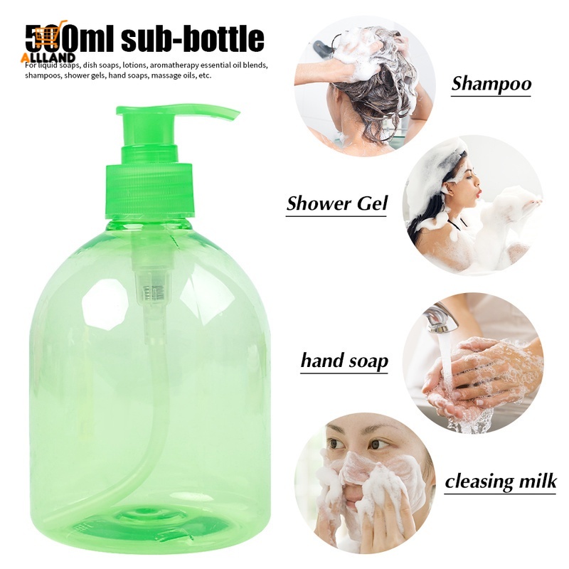 Botol Dispenser Sabun Cair Sampo Shower Gel Kondisioner Kapasitas Besar 500ml Warna Acak Untuk Aksesoris Kamar Mandi