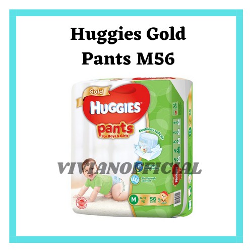 Popok bayi Huggies Diap Gold Tipe Celana M 56