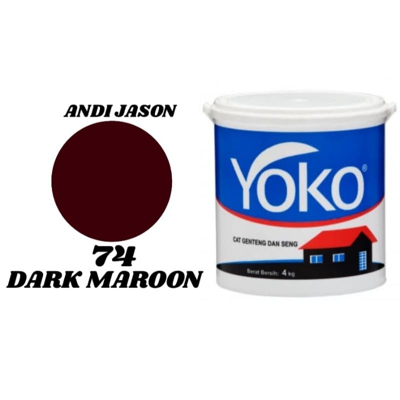 CAT GENTENG SENG YOKO AVIAN BRANDS NO 74 DARK MAROON 4KG