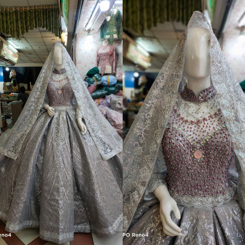 GAUN PENGANTIN BELIMBING ALA JODHA//GAUN WEDDING MUSLIMAH ALA HINDIA//