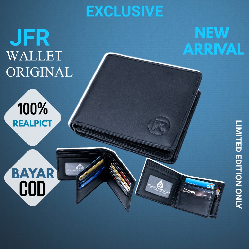 JFR Dompet Pria Kulit Asli Dompet Kulit Asli Pria Wallet Pria Organizer 3DNF