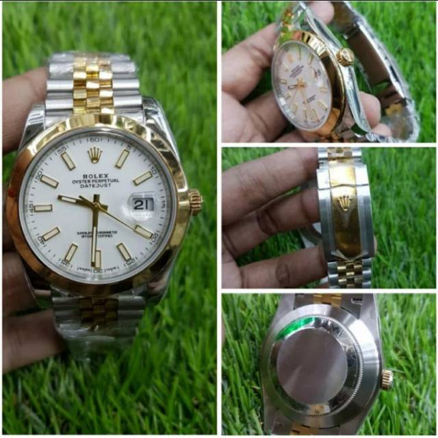 Jam Pria Rolex DateJust Lapis Emas Automatic Swiss Clone SERI BY Factory