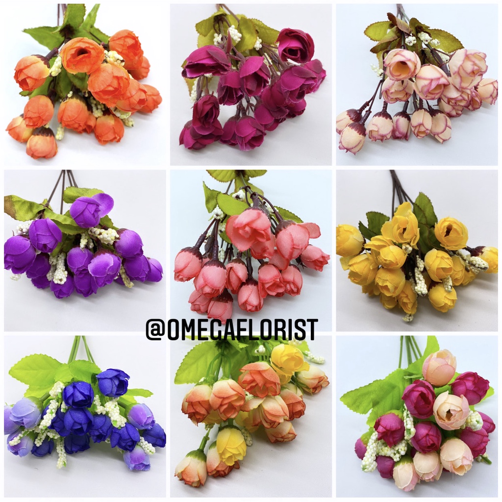 Bunga Kuncup Mini Artificial Bunga Artificial/Bunga Plastik/Bunga Dekorasi/Dekorasi Rumah/ Hiasan