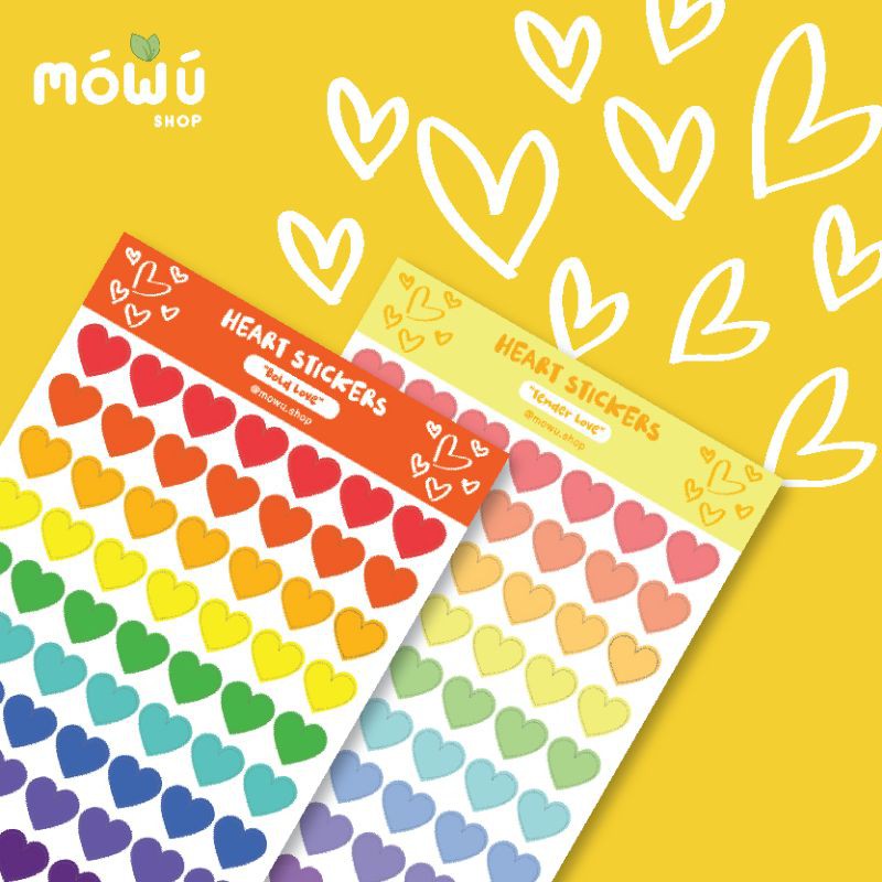 

Rainbow Heart Sticker HVS Journal Bujo