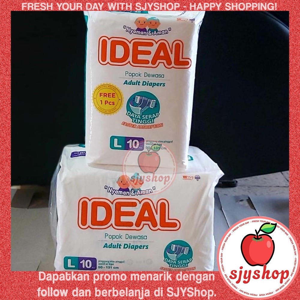 SJYShop -  Ideal Popok Dewasa / Adult Diapers L10