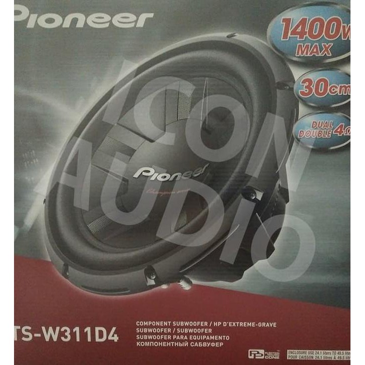 SUBWOOFER PIONEER TS W 311 D4 / TSW 311 D4 / TSW 311D4 TERMURAH