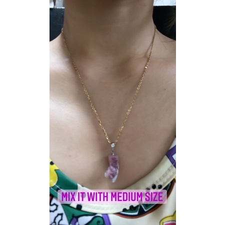 Rubellite tourmaline rough pendant (red tourmaline)