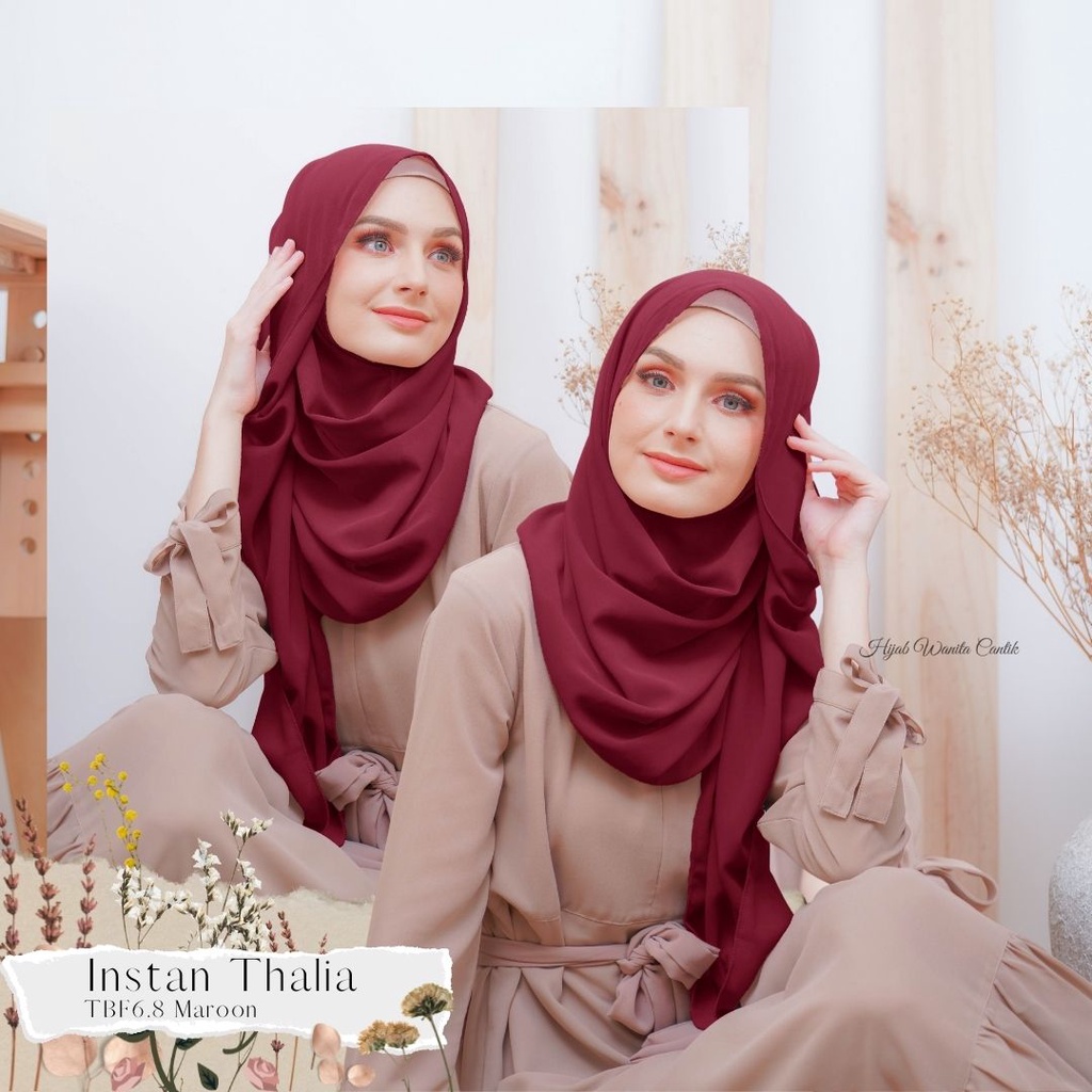 Hijabwanitacantik - Instan Thalia | Hijab Instan | Jilbab Instan-Maroon