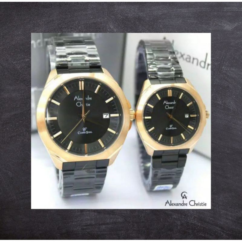 JAM TANGAN COUPLE PRIA/WANITA ALEXANDRE CHRISTIE AC8596 100% ORIGINAL